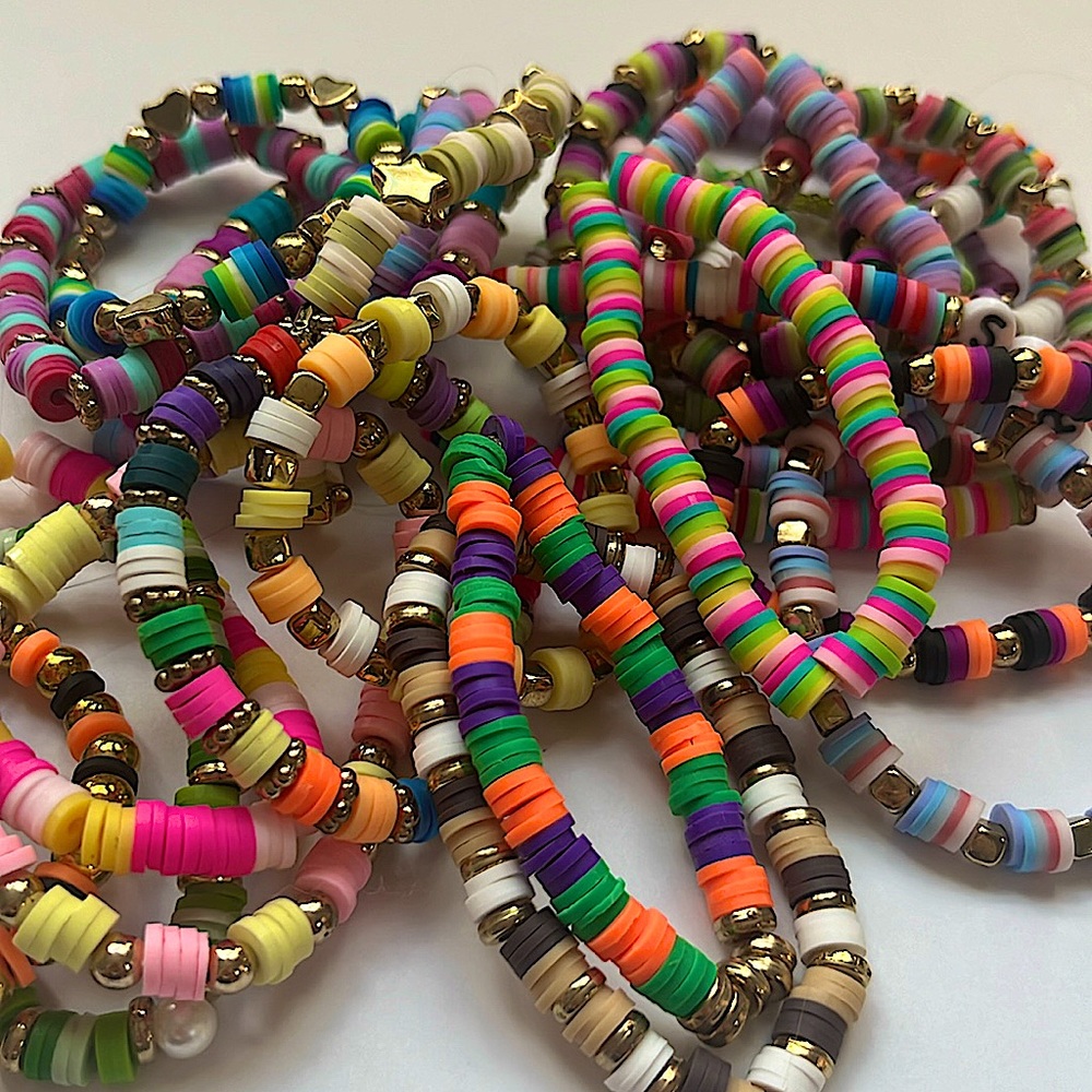 Random hand made clay bead bracelet!!